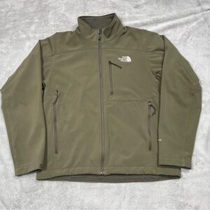 The North Face Bionic Softshell Jacket Mens M Green Full Zip TNF Apex WaterRepel